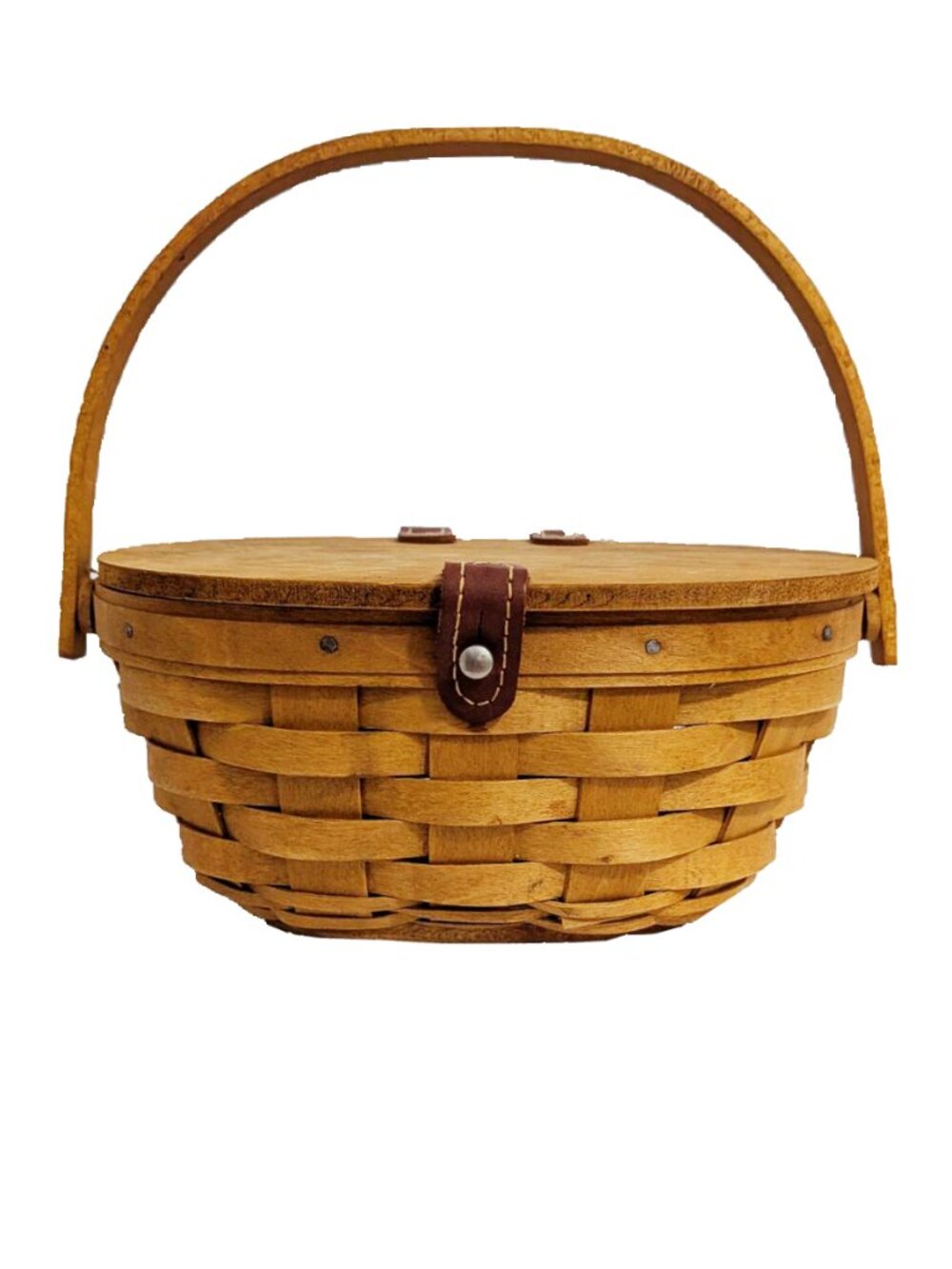 Longaberger Handmade Oval Basket Mini Bag Signed DSA 2008